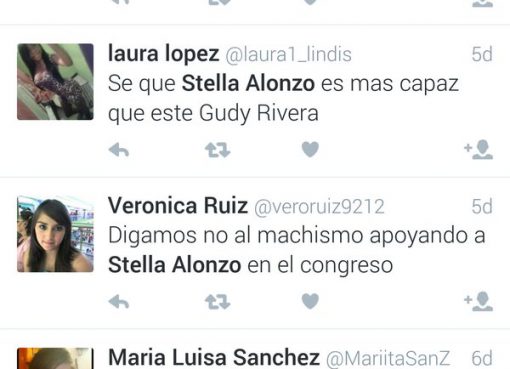 Stella Alonzo defendida en twitter por varios usuarios