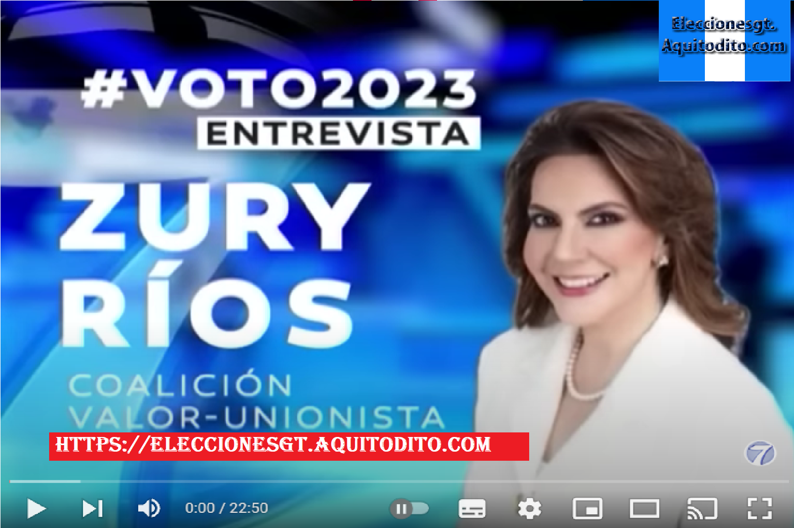 Entrevista a Zury Rios Candidata a Presidente Con el Partido Valor Unionista Elecciones 2023